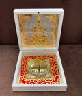Goddess Laxmi Paduka Gold White color pocket temple