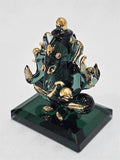 Double Face Glass Ganesha Idol on the glass base