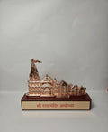 Detailed rose gold Ram Mandir design for home decor