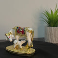 White kamdhenu cow with calf idol for Home Decor and gifting