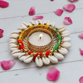 Cowrie Tealight holder with tealight