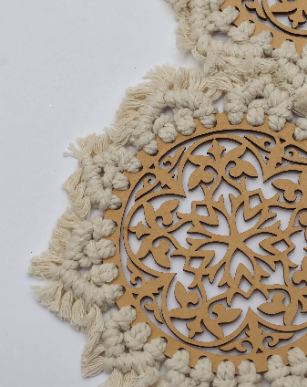 Set of 2 Snowflake Coasters with winter design