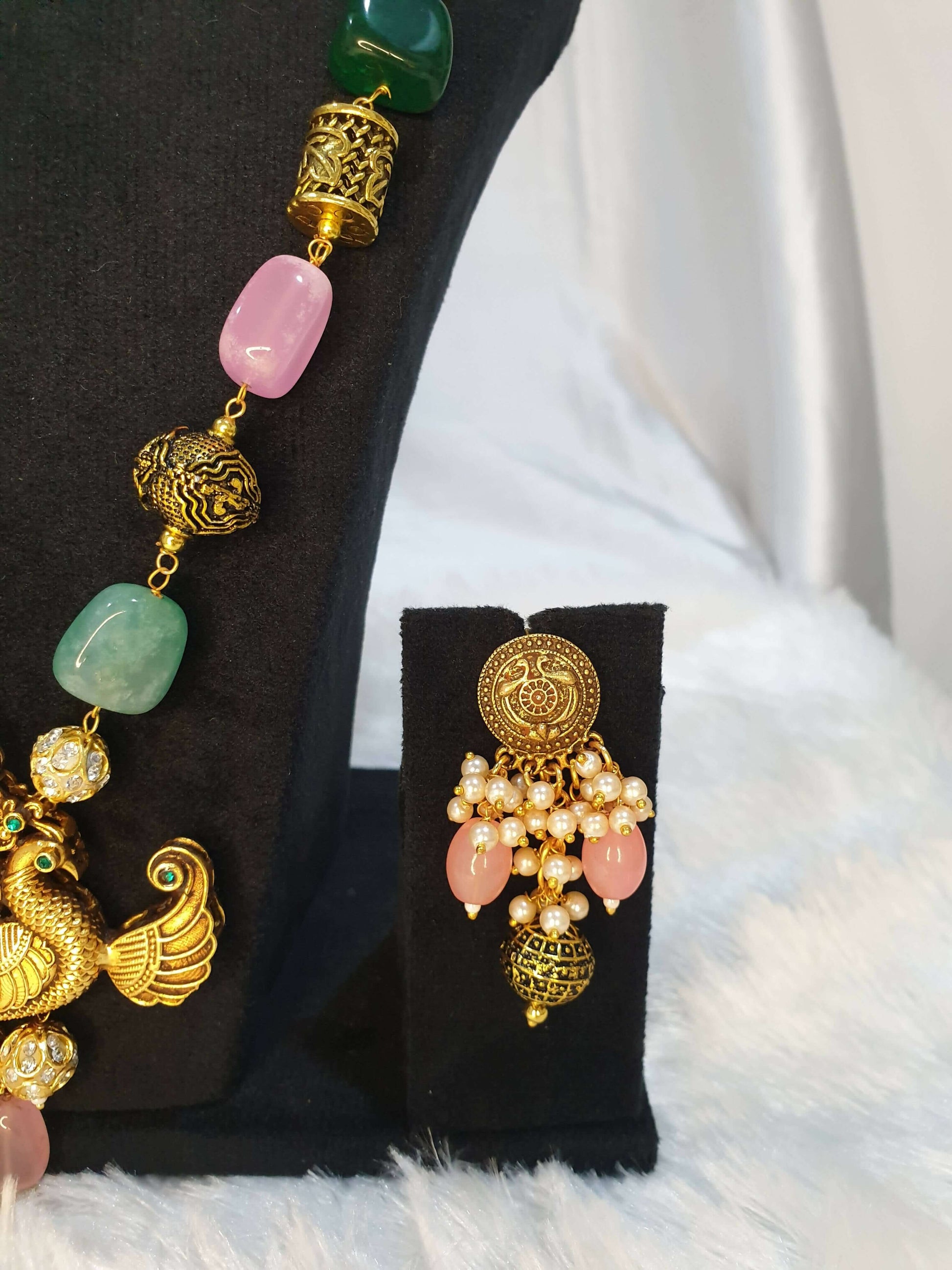 earring of Mystical Mala With laxmi ji Pendant
