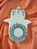 white colour Hand painted Hamza hand