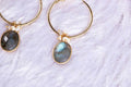 Turquoise stone hoop