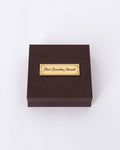 Golden Lord Ganesha Charan Paduka in brown box