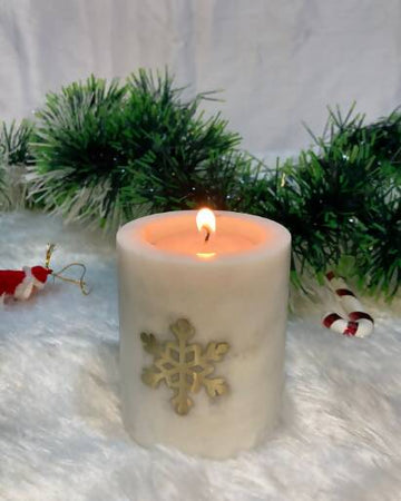 Marble Snowflake Tealight Holder