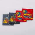 Handpainted Coaster Set with artistic design