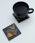 Blue Handpainted coaster set