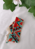 A colorful beaded bracelet