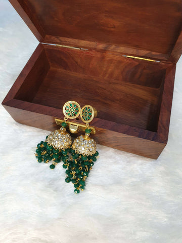 Stone Mala Necklace with Intricately Designed Filigree Pendant