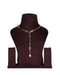Swarovski Crystal Large Drop Y Statement Necklace with Fine Brass Metal Chain