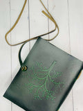Green Leather Diary tree shape