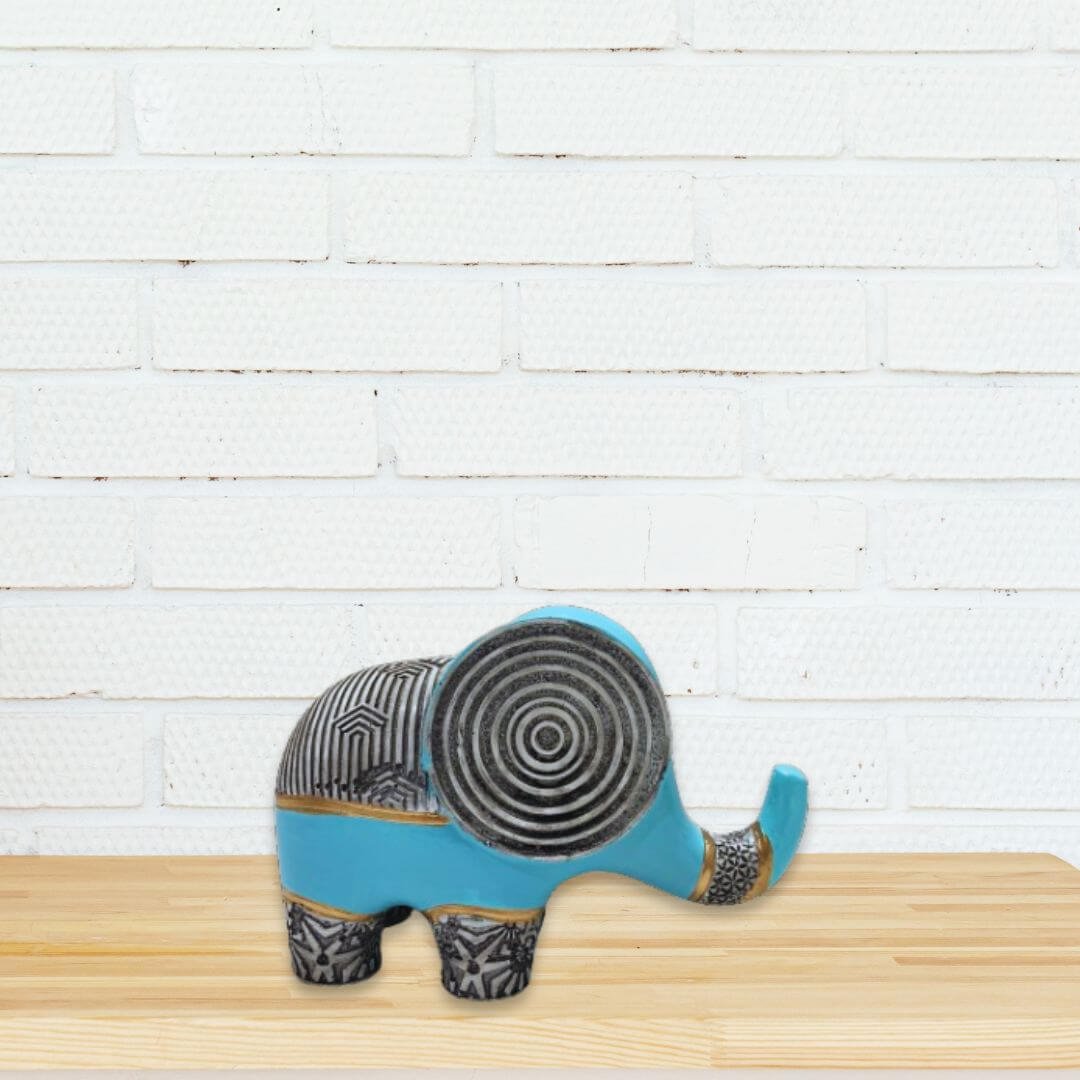 Spiral Head Elephant for Home Decor (4.5 inches) (Pack of 2)