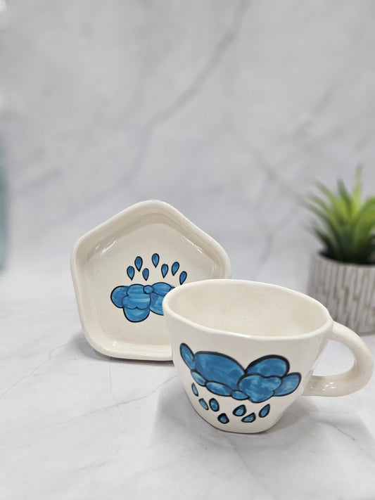 Ceramic Cloud Cup and Dish