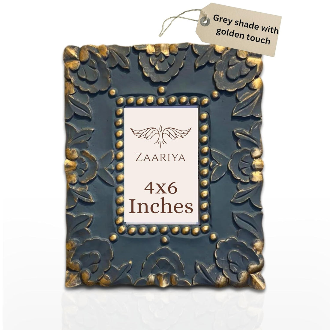 Grey Gold Photo Frame for Home Decor and Gifting