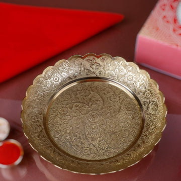 Nakashi Plate Thali for Puja – Decorative Puja Accessories for Home and Temple