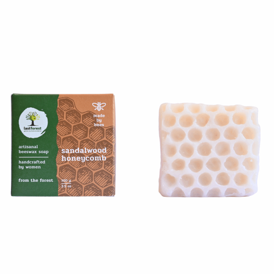 Artisanal, Handmade Beeswax Honeycomb Soap 100gms Sandalwood Wemy Store