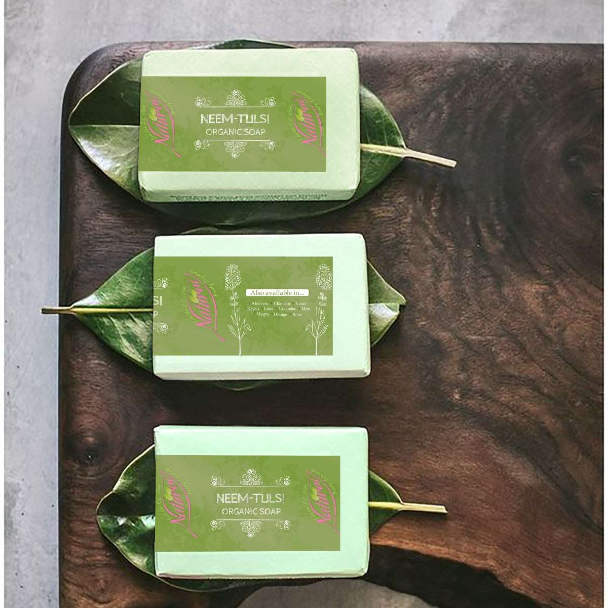 BATH & BODY Neem & Tulsi Organic Soap (pack of 3 soaps) Wemy Store
