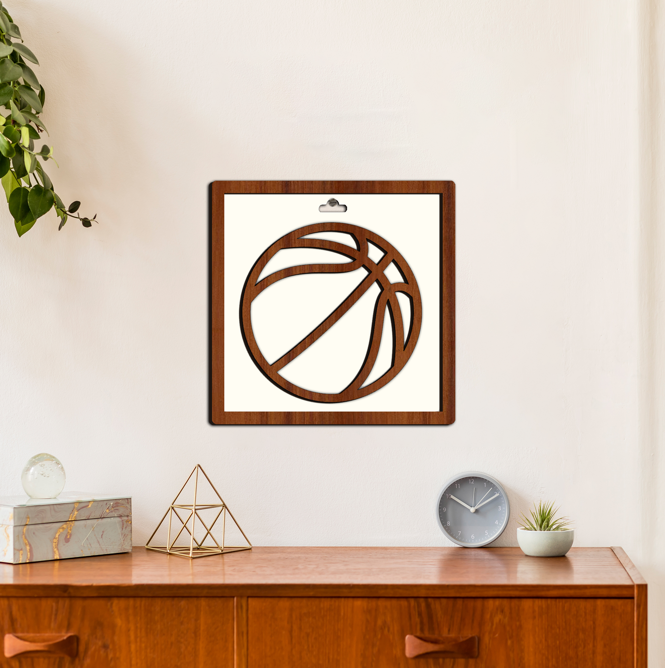 Basketball Framed Wooden Wall Art Wemy Store