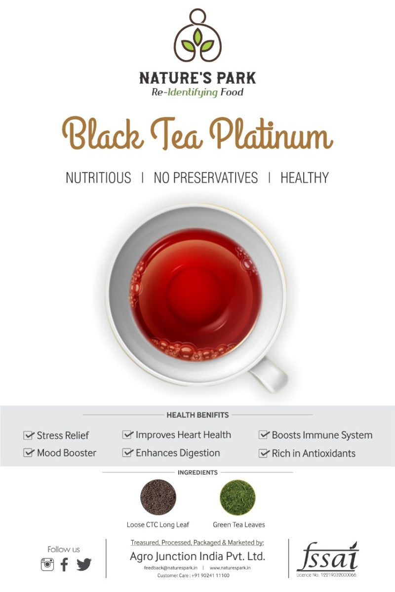 Black Tea Platinum Pyramid Tea Bags (20 Pcs) Wemy Store
