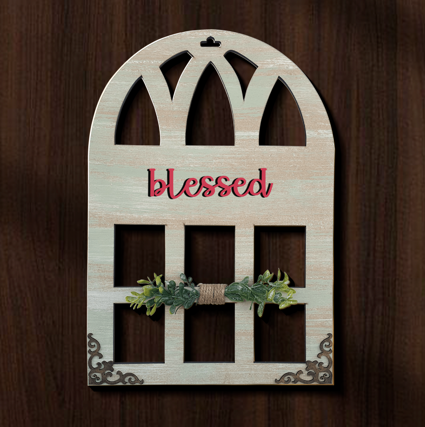 Blessed Window Wall Art Rustic Wemy Store