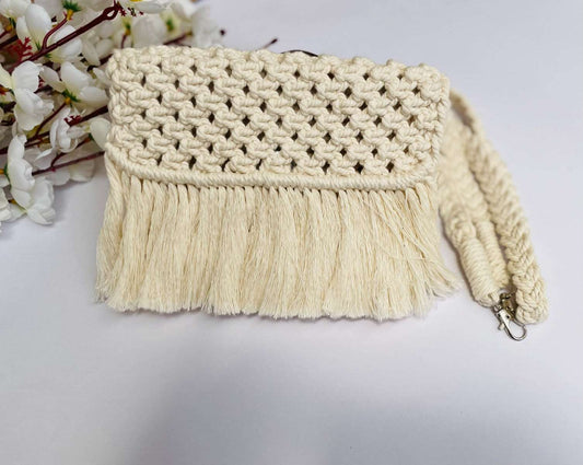 Boho Sling bag - Classic , Offwhite, 9x6inches Wemy Store