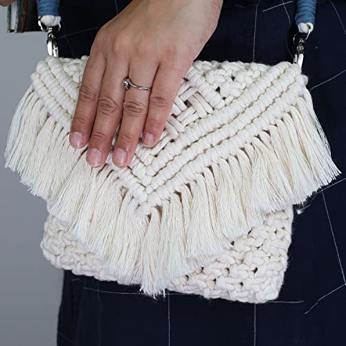 Boho Sling bag, Offwhite , 9x6inches Wemy Store