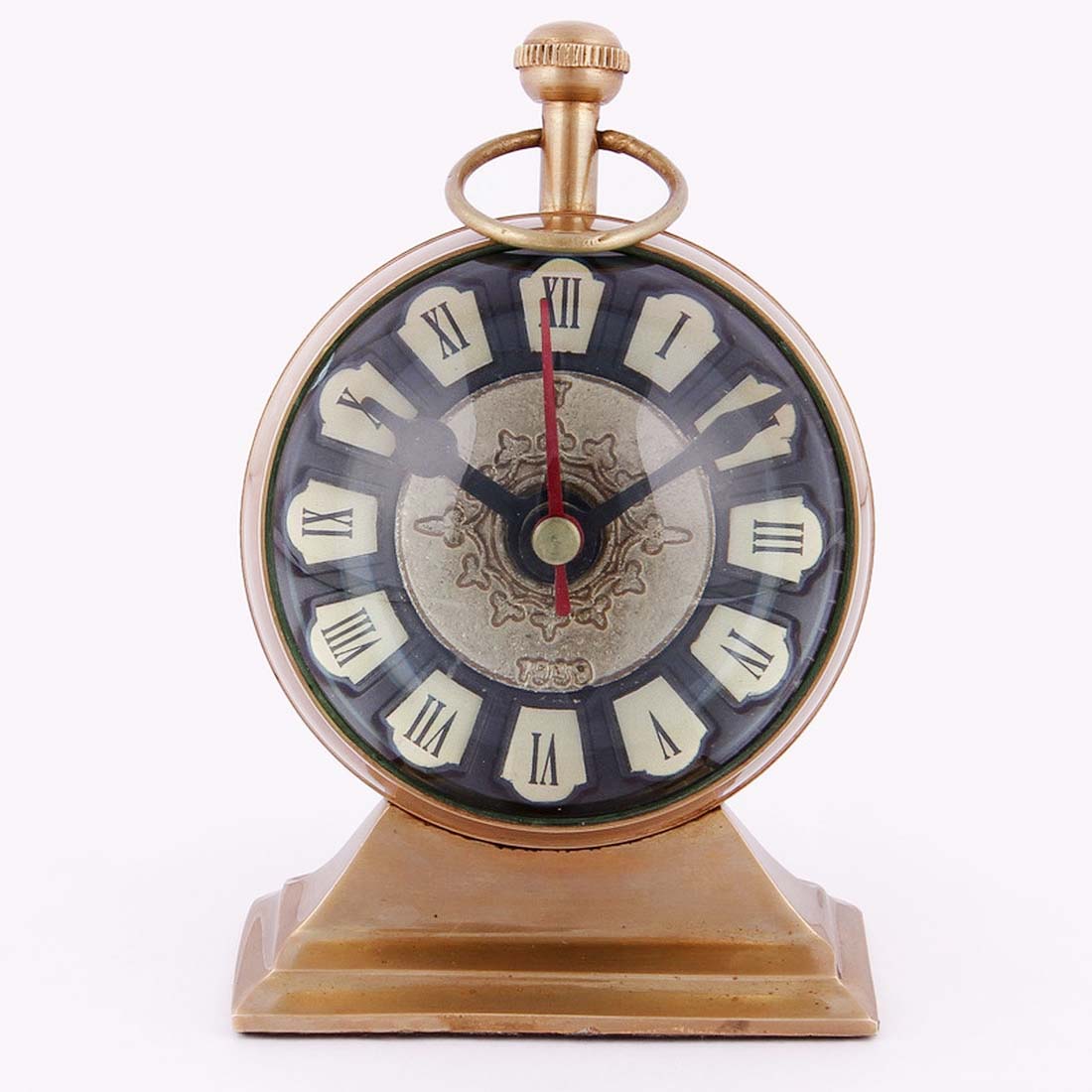 Brass Table Clock 3 inch Analog Home & Office Decor Roman Dial Wemy Store