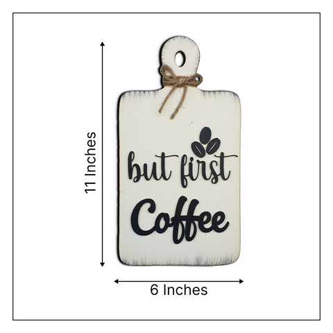 But First Coffee Quote Chop Board Wooden Wall Art for Kitchen, CafÃ©, and Restaurant Wemy Store