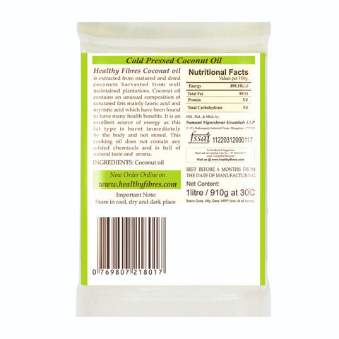 Cold Pressed Coconut Oil 1L Combo pack of 2 Wemy Store