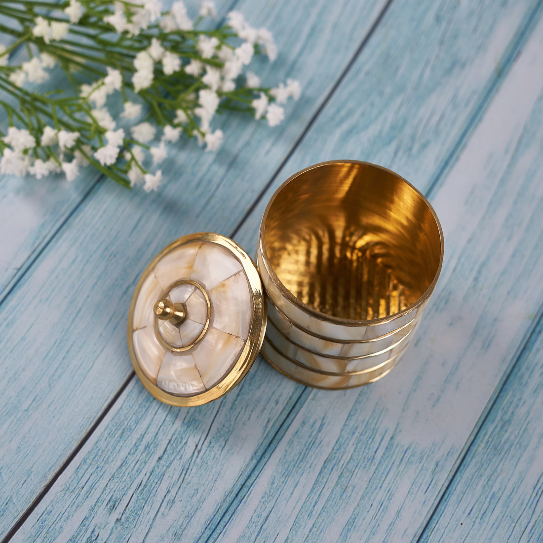 Mother of Pearl Multi-Layer Trinket Box for Jewelry and Keepsakes