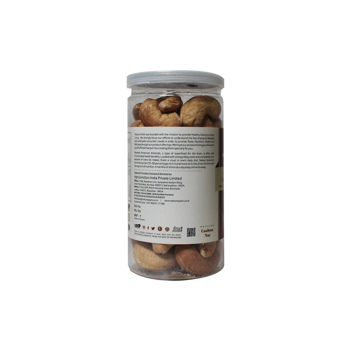 Delicious & Nutritious Roasted & Salted Cashews (95 g) Wemy Store