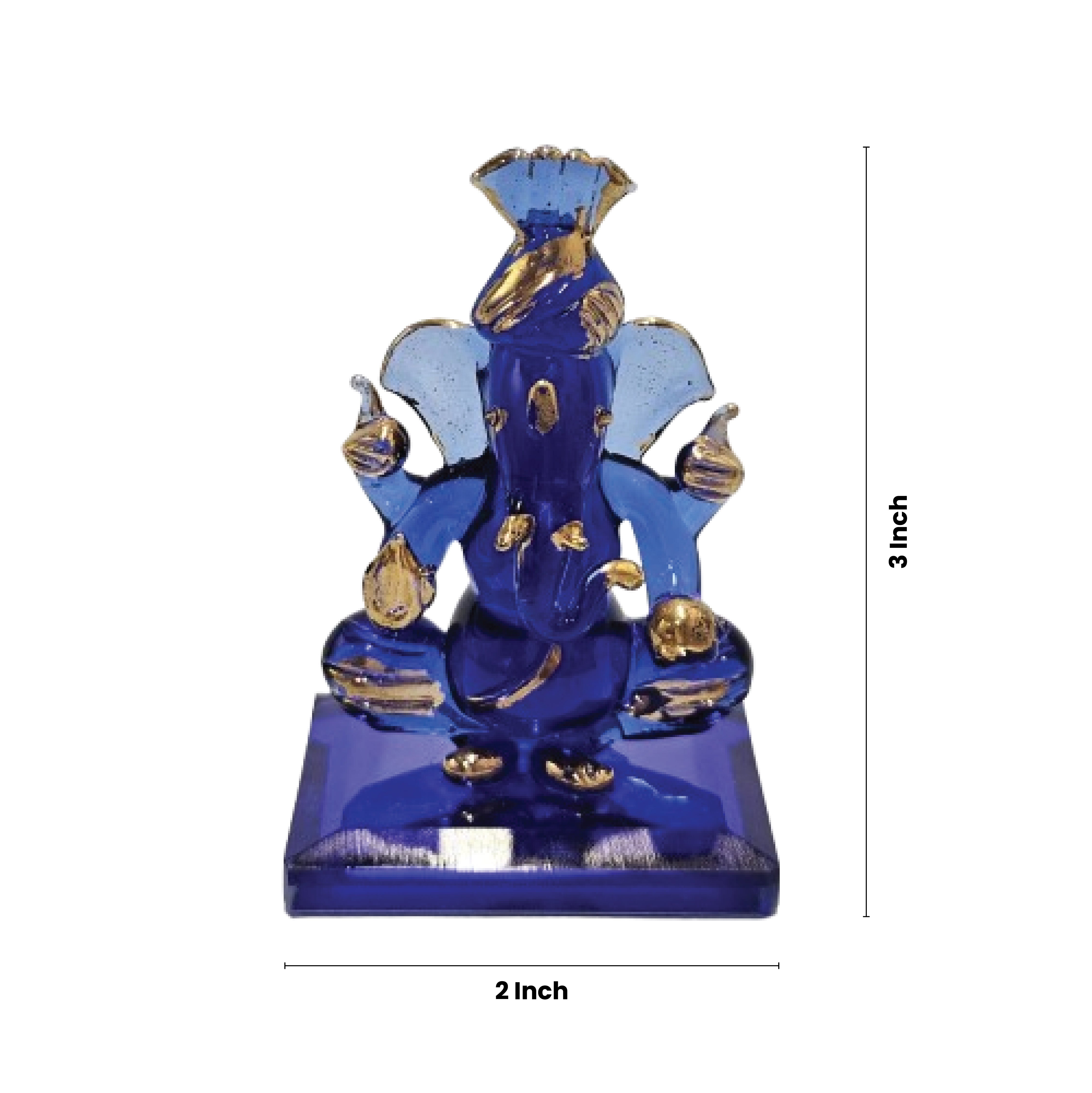 Pagri Ganesha Idol for gifting and Home Decor (3 inches)