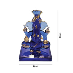 Pagri Ganesha Idol for gifting and Home Decor (3 inches)