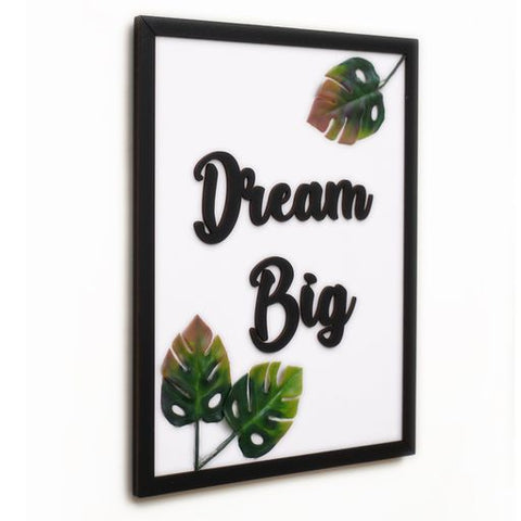 Dream Big Motivational Quote With Leaves Wemy Store
