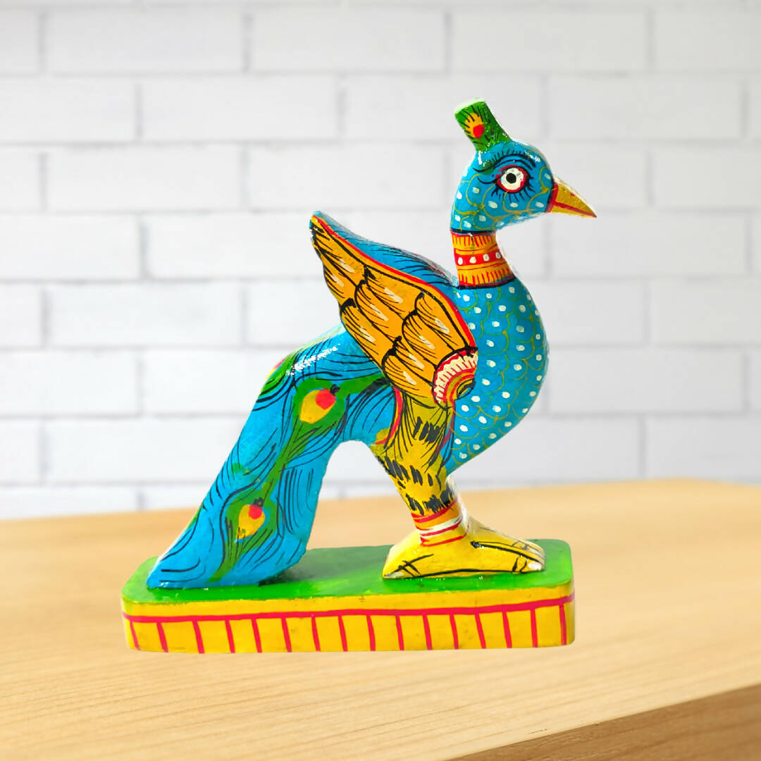 Hand Carved Wooden Peacock Wemy Store