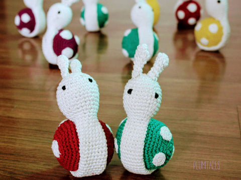 Handcrafted Amigurumi Snail Rattle Wemy Store