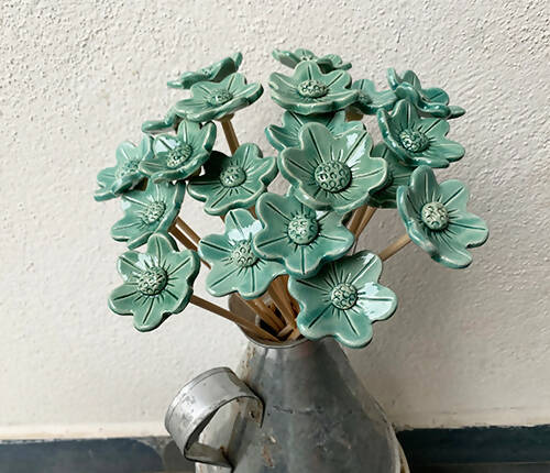 Handcrafted Ceramic Flower Stick Wemy Store