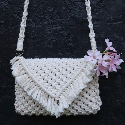 Handcrafted Macrame Clutch Bag with sling Wemy Store