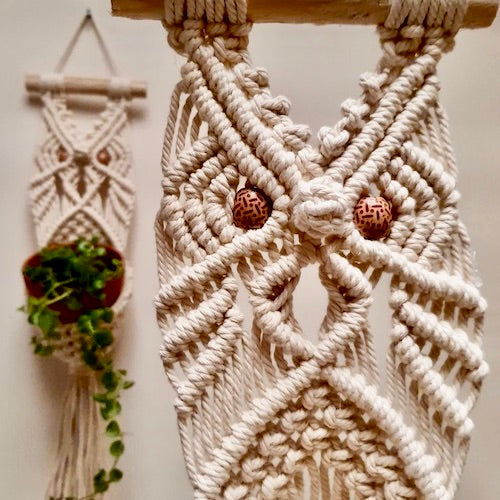 Handcrafted Macramé 'Owl' Plant Hanger Wemy Store
