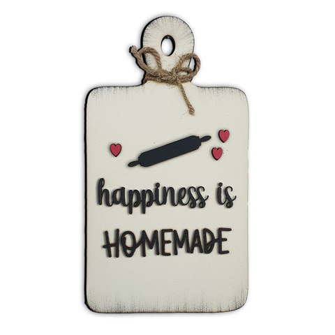 Happiness is Homemade Chop Board Wooden Wall Art for Kitchen, CafÃ©, and Restaurant Wemy Store