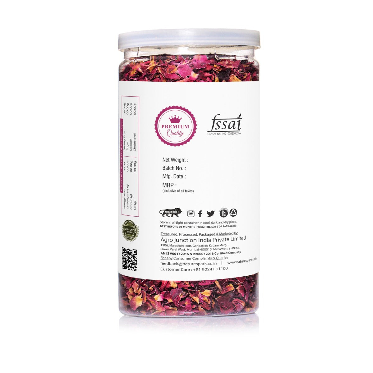 Herbs - Rose Petals Pet Jar (40 g) Wemy Store