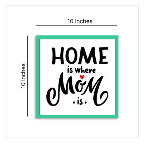 Home is Where MOM is Quote Wooden Frame Wall Art Wemy Store