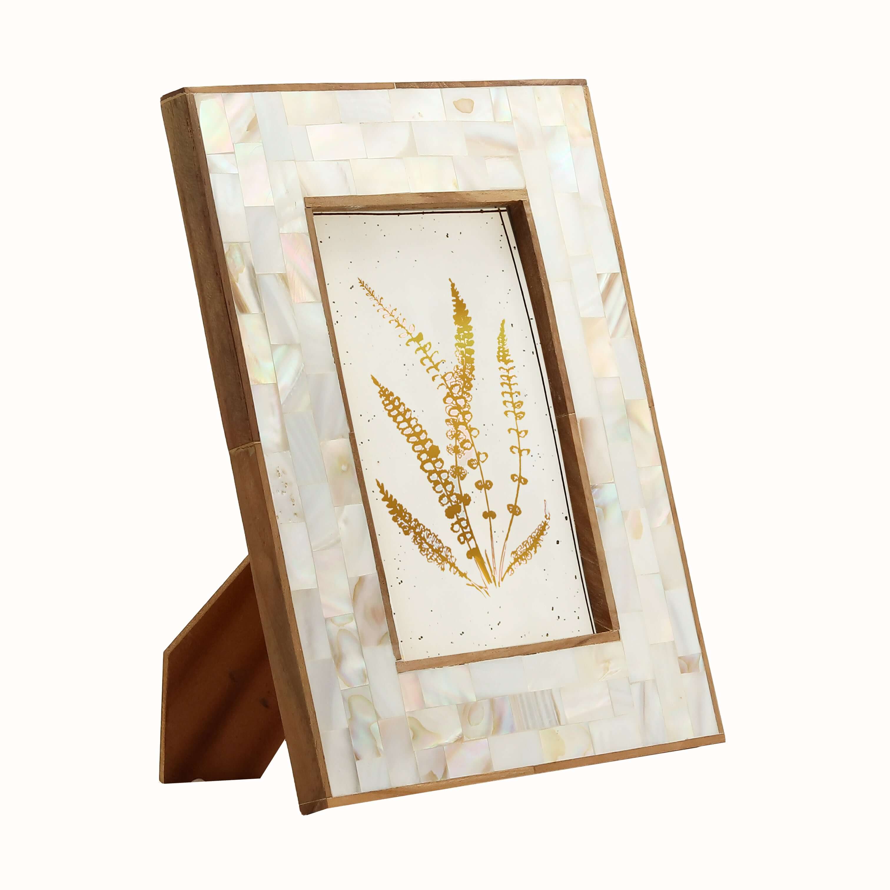 Bone and Brass frame for Home Decor (8.5x6.5 in)