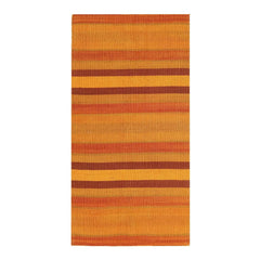 Orange Cotton Hand Woven Rug for Home Decor