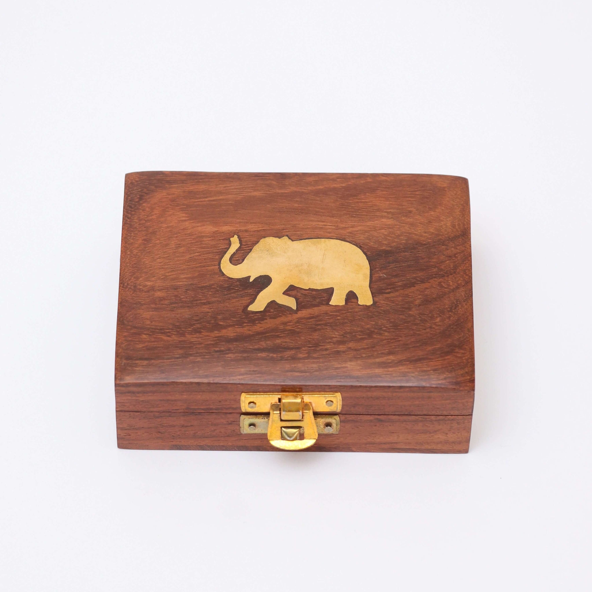 Handcrafted Brass Elephant engraved Jwellery Box