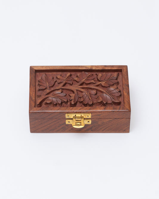 Handcrafted Floral Engraving Jwellery Box