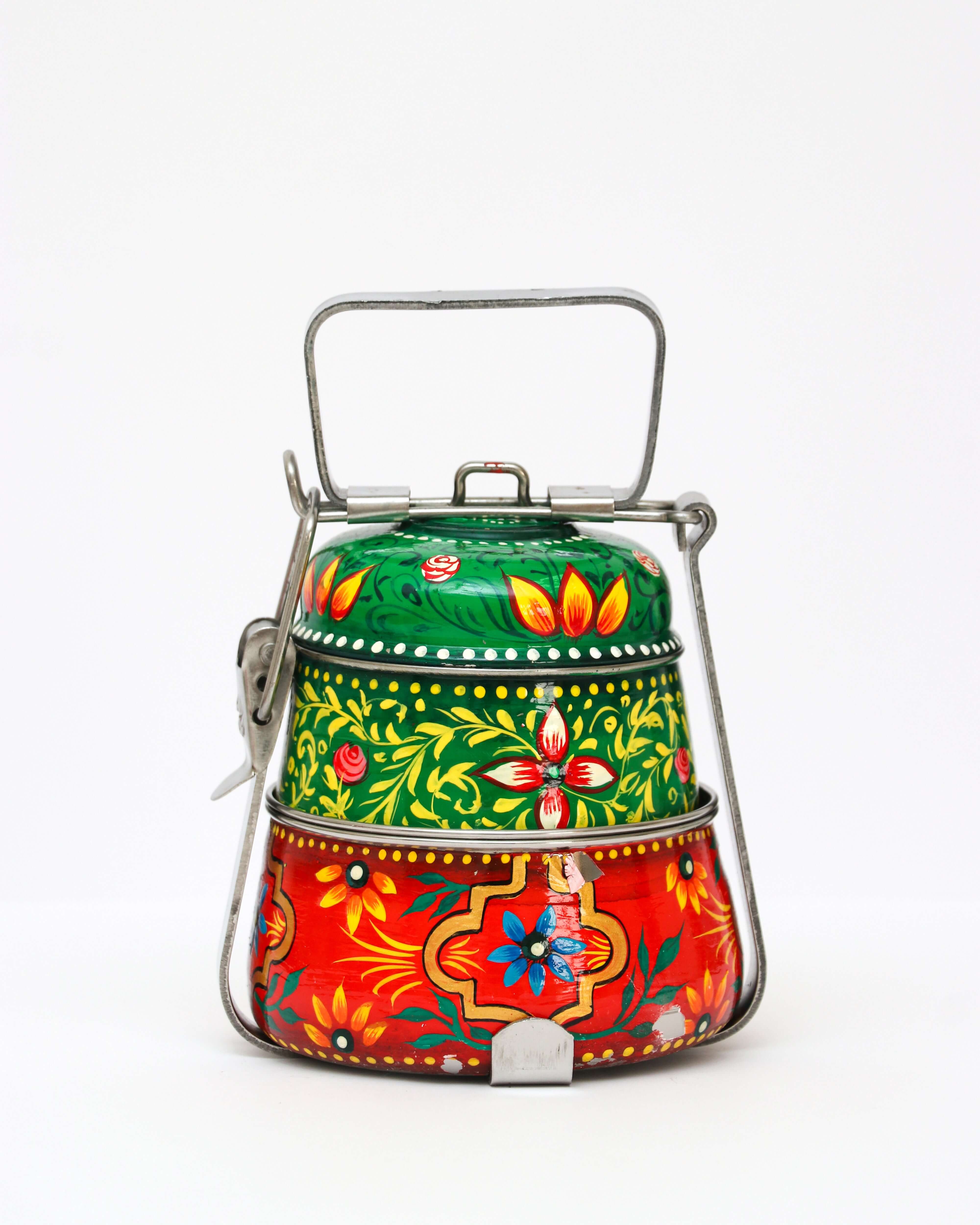 Handpainted tiffin set