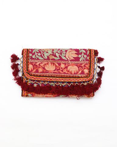 Handmade Embroidered purse with strap